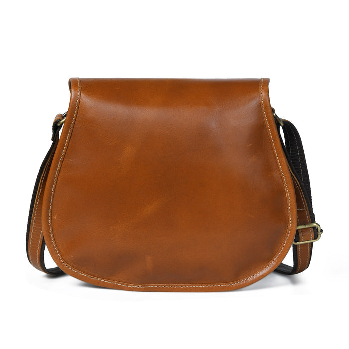 Classy Leather Bags women's 2-pocket leather crossbody sling bag featuring a sleek design and convenient storage.