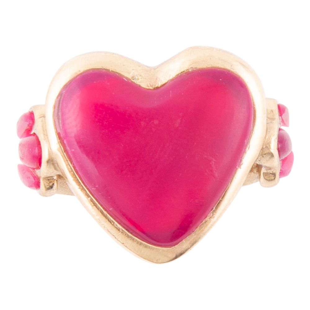 Pink Agate Heart Statement Ring – Boho Gemstone Ring in Gold