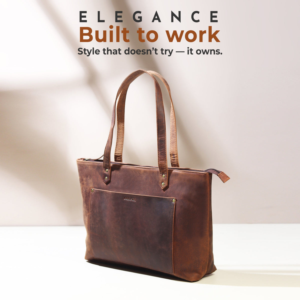Rachel large leather tote handbag by Classy Leather Bags, featuring spacious design, sturdy handles, and premium leather material.
