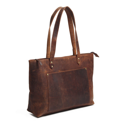 Rachel large leather tote handbag by Classy Leather Bags, showcasing spacious design, sturdy leather construction, and elegant handles.