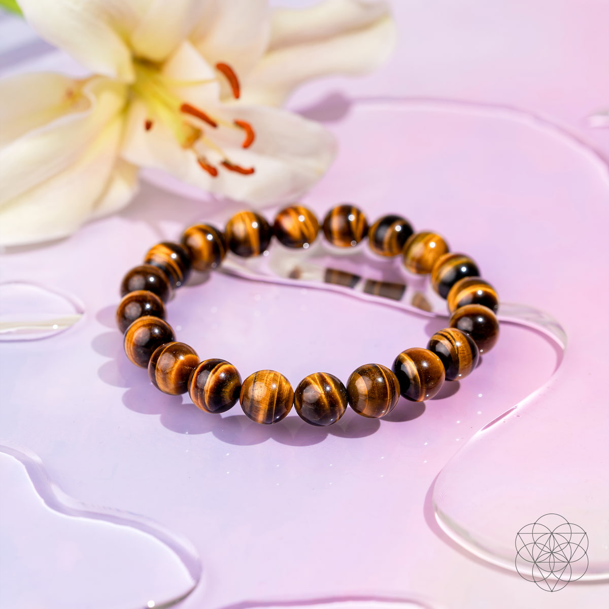 Conscious Items Built to Win 7A Grade Tiger’s Eye bracelet with polished beads, designed for style and positive energy.