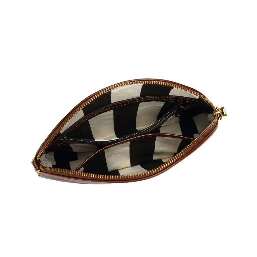 Hopper Crossbody Bag | Chocolate Brown Leather